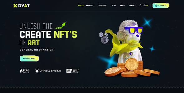 DYAT - eSports and Gaming NFT HTML Template