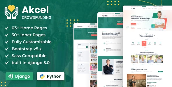 Akcel - Crowdfunding & Charity Django Template