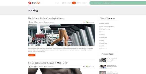 GetFit - Fitness Gym WordPress Theme