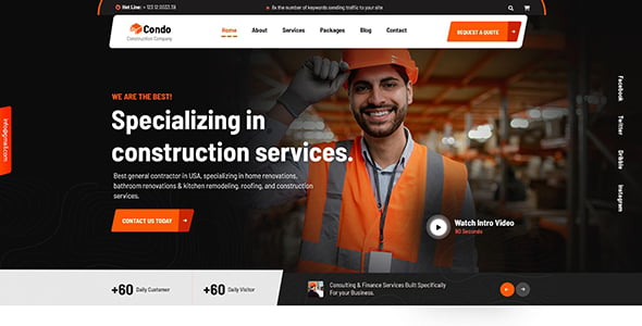 Condo - Construction WordPress Theme