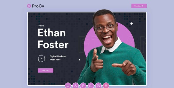 ProCv - CV Resume & Personal Portfolio HTML Template