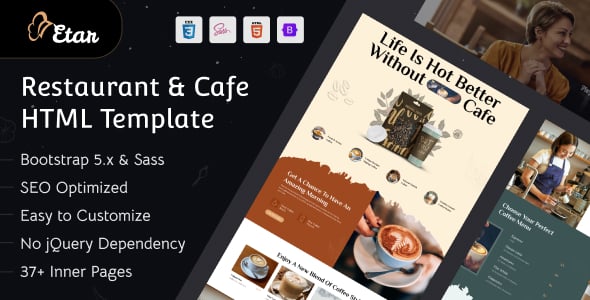 Etar - Restaurant & Cafe Bootstrap 5 Template