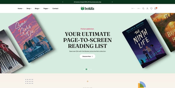 Bokifa - Book Store WooCommerce WordPress Theme