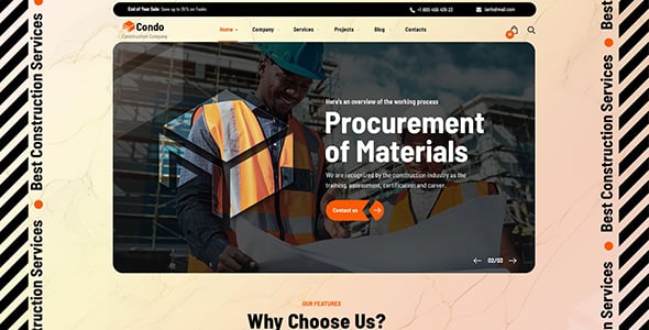 Condo - Construction WordPress Theme