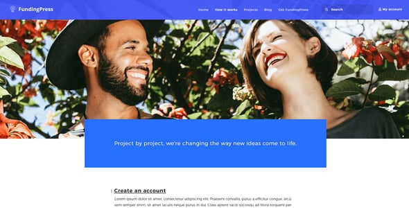 Fundingpress - The Crowdfunding WordPress Theme