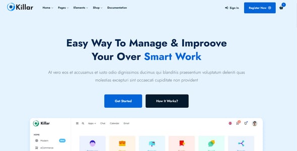 Killar - Multipurpose WordPress theme for SaaS Startup Business & Agency