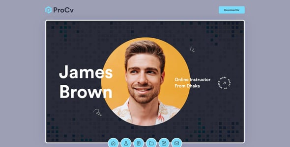 ProCv - CV Resume & Personal Portfolio HTML Template