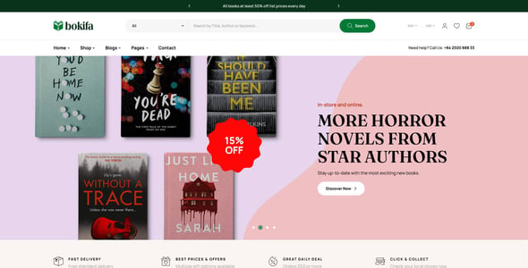 Bokifa - Book Store WooCommerce WordPress Theme