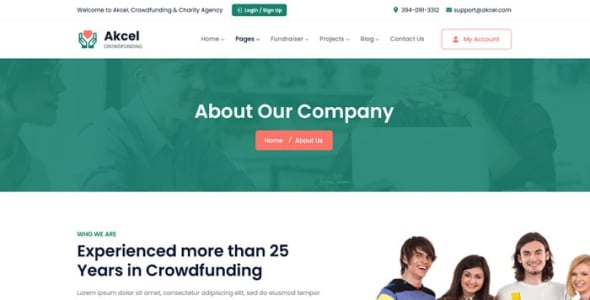 Akcel - Crowdfunding & Charity Django Template