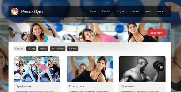 Power Gym - Responsive Wordpress Theme