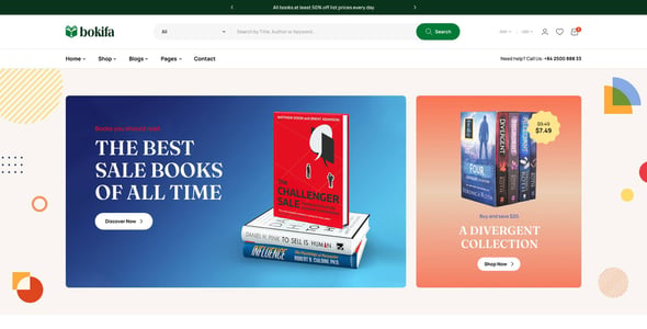 Bokifa - Book Store WooCommerce WordPress Theme