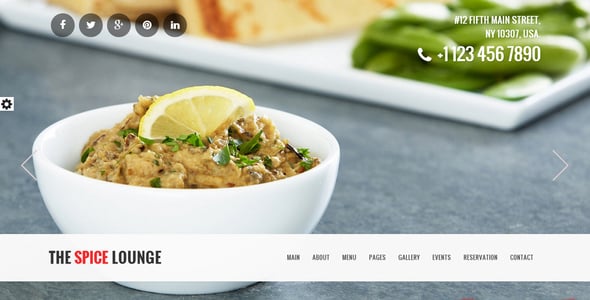 The Spice Lounge - Restaurant / Cafe HTML5 Template