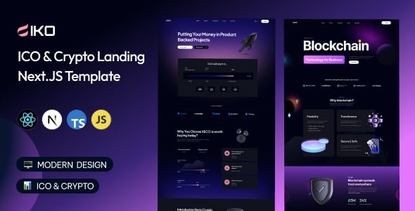 IKO - ICO & Crypto React NextJS Template