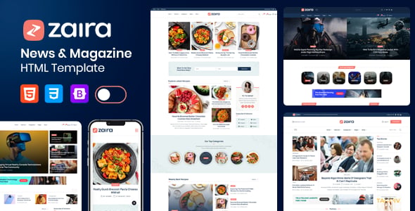 Zaira - News Magazine HTML Template