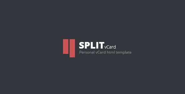 Split : Personal CV/Vcard Template