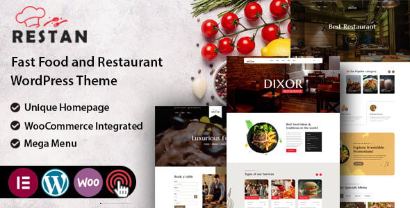 Restan -  Fast Food Restaurant WordPress Theme
