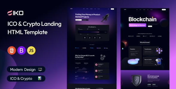 IKO - ICO & Crypto Landing Page Template