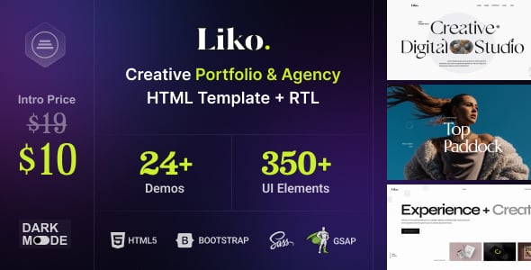 Liko - Creative Agency & Portfolio HTML Template