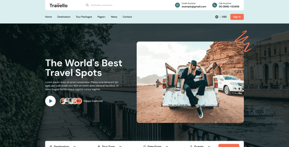 Travello - Multipurpose travel and tour booking