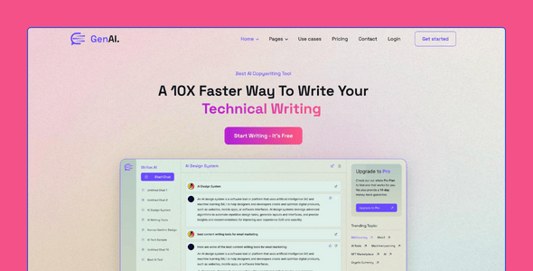 Gen AI - AI Agency & Technology Startup Elementor WordPress Theme