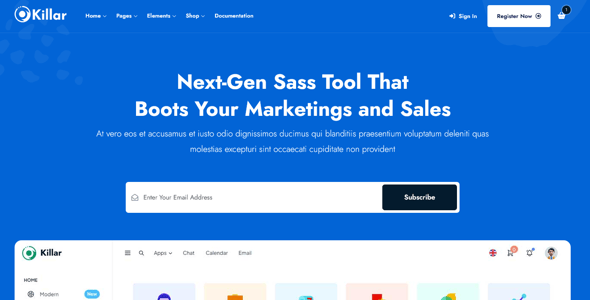 Killar - Multipurpose WordPress theme for SaaS Startup Business & Agency