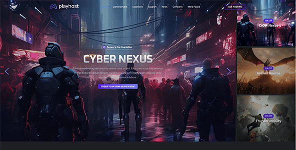 Playhost - Game Hosting Server WordPress Theme