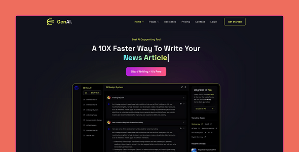 Gen AI - AI Agency & Technology Startup Elementor WordPress Theme