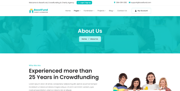 BoostFund - Crowdfunding & Charity ASP.NET Core & MVC Bootstrap Template