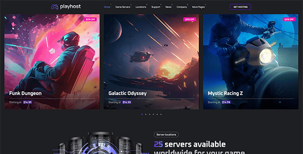 Playhost - Game Hosting Server WordPress Theme