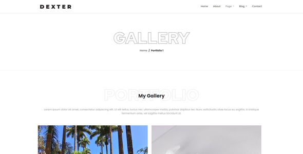 Dexter  - Personal Portfolio HTML Template