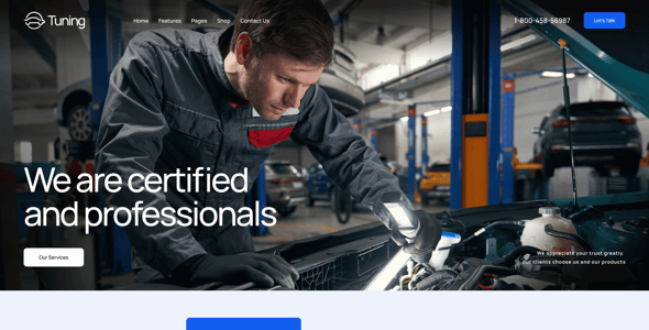 Tuning - Car Detailing & Dealer Shop WordPress theme