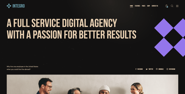 Integro — IT Services & Digital Agency WordPress Theme